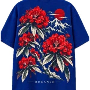 Back print of the JHUMELO Buransh oversized t-shirt